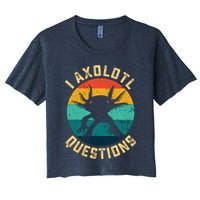 I Axolotl Questions Funny Axolotl Vintage Retro Crop Top
