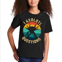 I Axolotl Questions Funny Axolotl Vintage Retro Kids T-Shirt
