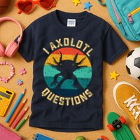 I Axolotl Questions Funny Axolotl Vintage Retro Kids T-Shirt