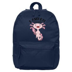 I Axolotl Questions Funny Puns Children Gift  16 in Basic Backpack