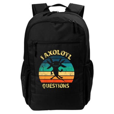 I Axolotl Questions Funny Axolotl Vintage Retro Design Backpack