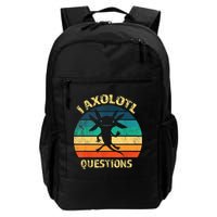 I Axolotl Questions Funny Axolotl Vintage Retro Design Backpack