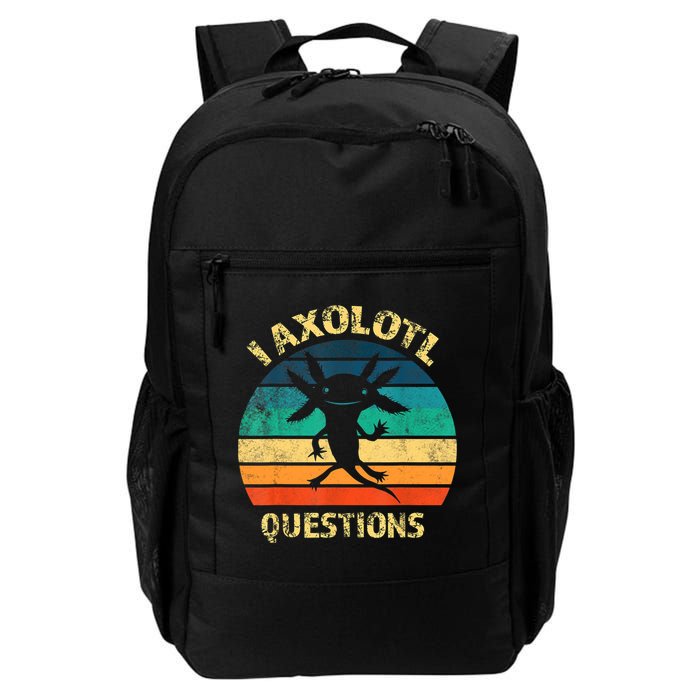 I Axolotl Questions Funny Axolotl Vintage Retro Design Backpack