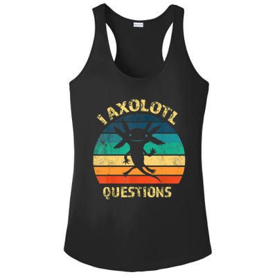 I Axolotl Questions Funny Axolotl Vintage Retro Design Ladies PosiCharge Competitor Racerback Tank