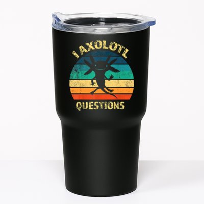 I Axolotl Questions Funny Axolotl Vintage Retro Design Tumbler