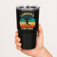I Axolotl Questions Funny Axolotl Vintage Retro Design Tumbler