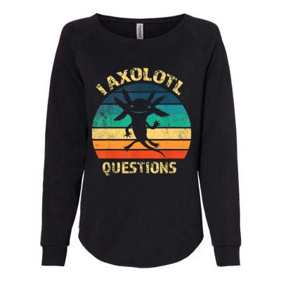 I Axolotl Questions Funny Axolotl Vintage Retro Design Womens California Wash Sweatshirt