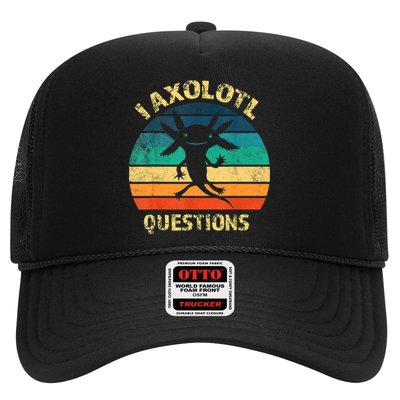 I Axolotl Questions Funny Axolotl Vintage Retro Design Trucker Hat