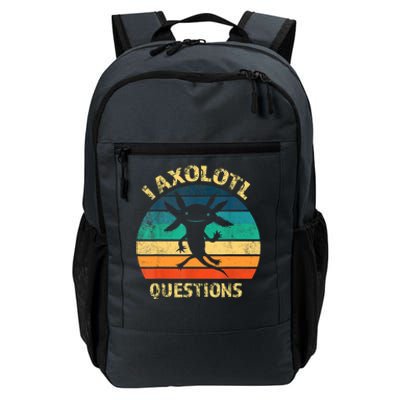 I Axolotl Questions Funny Axolotl Vintage Retro Design Daily Commute Backpack