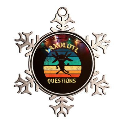 I Axolotl Questions Funny Axolotl Vintage Retro Design Metallic Star Ornament