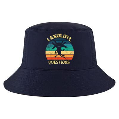 I Axolotl Questions Funny Axolotl Vintage Retro Design Cool Comfort Performance Bucket Hat
