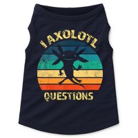 I Axolotl Questions Funny Axolotl Vintage Retro Design Doggie Tank