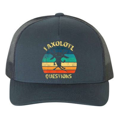 I Axolotl Questions Funny Axolotl Vintage Retro Design Yupoong Adult 5-Panel Trucker Hat