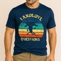I Axolotl Questions Funny Axolotl Vintage Retro Design Performance Shirt
