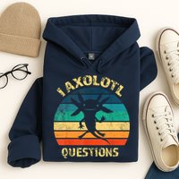 I Axolotl Questions Funny Axolotl Vintage Retro Design Hoodie