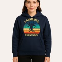 I Axolotl Questions Funny Axolotl Vintage Retro Design Hoodie