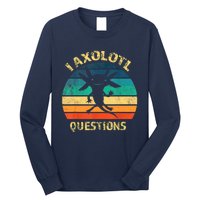 I Axolotl Questions Funny Axolotl Vintage Retro Design Long Sleeve Shirt