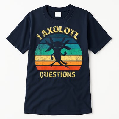 I Axolotl Questions Funny Axolotl Vintage Retro Design Tall T-Shirt