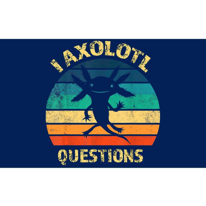 I Axolotl Questions Funny Axolotl Vintage Retro Design Bumper Sticker