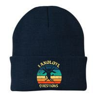 I Axolotl Questions Funny Axolotl Vintage Retro Design Beanie