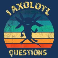 I Axolotl Questions Funny Axolotl Vintage Retro Design Drawstring Bag