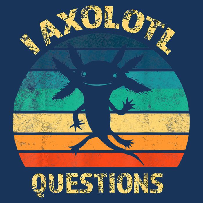 I Axolotl Questions Funny Axolotl Vintage Retro Design Drawstring Bag