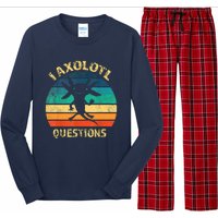 I Axolotl Questions Funny Axolotl Vintage Retro Design Long Sleeve Pajama Set