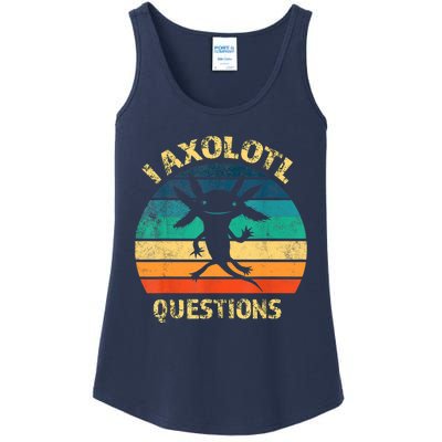 I Axolotl Questions Funny Axolotl Vintage Retro Design Ladies Essential Tank