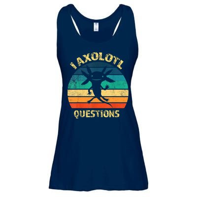 I Axolotl Questions Funny Axolotl Vintage Retro Design Ladies Essential Flowy Tank