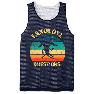 I Axolotl Questions Funny Axolotl Vintage Retro Design Mesh Reversible Basketball Jersey Tank
