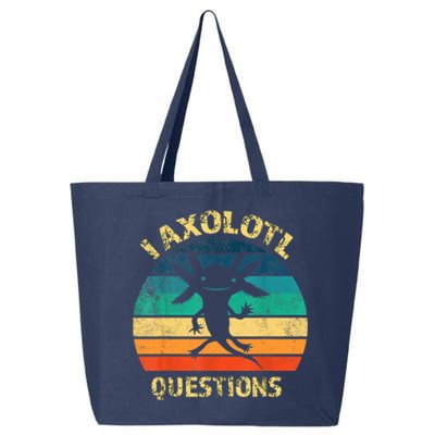 I Axolotl Questions Funny Axolotl Vintage Retro Design 25L Jumbo Tote