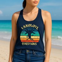I Axolotl Questions Funny Axolotl Vintage Retro Design Womens Tank Top