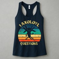 I Axolotl Questions Funny Axolotl Vintage Retro Design Womens Tank Top