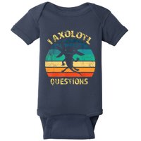 I Axolotl Questions Funny Axolotl Vintage Retro Design Baby Bodysuit