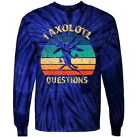 I Axolotl Questions Funny Axolotl Vintage Retro Design Tie-Dye Long Sleeve Shirt