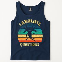 I Axolotl Questions Funny Axolotl Vintage Retro Design Tank Top