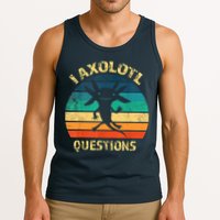 I Axolotl Questions Funny Axolotl Vintage Retro Design Tank Top