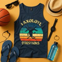 I Axolotl Questions Funny Axolotl Vintage Retro Design Tank Top