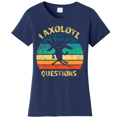 I Axolotl Questions Funny Axolotl Vintage Retro Design Women's T-Shirt