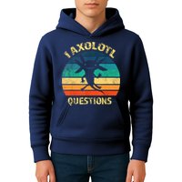 I Axolotl Questions Funny Axolotl Vintage Retro Design Kids Hoodie