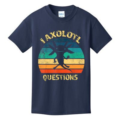 I Axolotl Questions Funny Axolotl Vintage Retro Design Kids T-Shirt