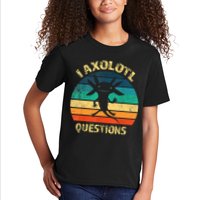 I Axolotl Questions Funny Axolotl Vintage Retro Design Kids T-Shirt