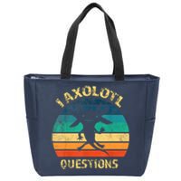 I Axolotl Questions Funny Axolotl Vintage Retro Design Zip Tote Bag