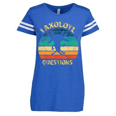 I Axolotl Questions Funny Axolotl Vintage Retro Design Enza Ladies Jersey Football T-Shirt