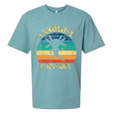 I Axolotl Questions Funny Axolotl Vintage Retro Design Sueded Cloud Jersey T-Shirt
