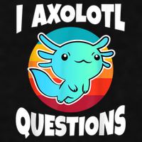 I Axolotl Questions Retro Funny Cute Axolotl Ladies PosiCharge Tri-Blend Wicking Tank