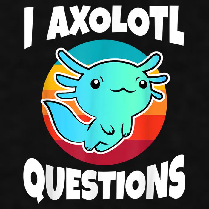 I Axolotl Questions Retro Funny Cute Axolotl Ladies PosiCharge Tri-Blend Wicking Tank