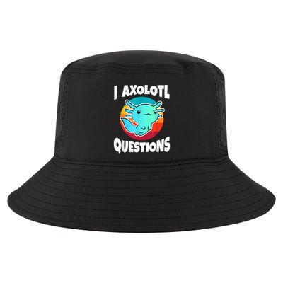 I Axolotl Questions Retro Funny Cute Axolotl Cool Comfort Performance Bucket Hat