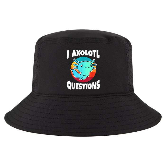 I Axolotl Questions Retro Funny Cute Axolotl Cool Comfort Performance Bucket Hat