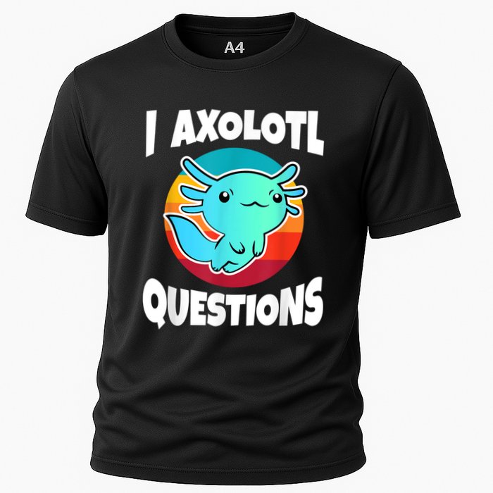 I Axolotl Questions Retro Funny Cute Axolotl Performance Shirt